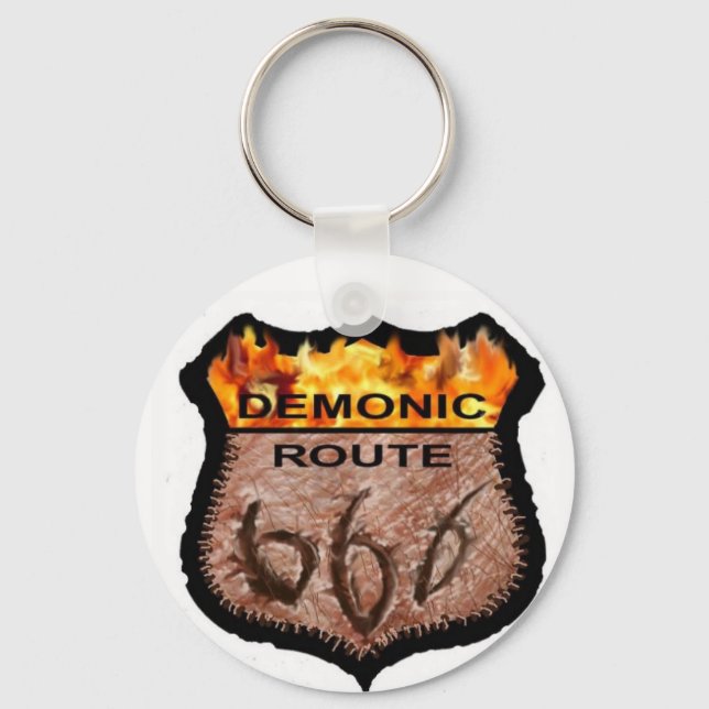 Demonic Route 666 Key Ring (Front)