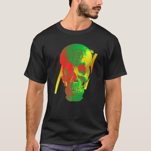 Demonic Skull Glitch T-Shirt (Front)