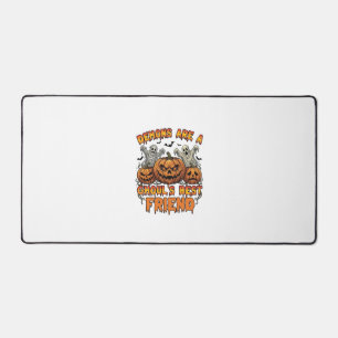 Demons Are Ghouls Friend Pumpkins Mummy Ghost Bats Desk Mat