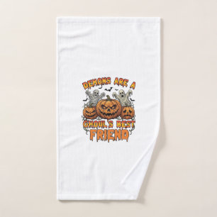 Demons Are Ghouls Friend Pumpkins Mummy Ghost Bats Hand Towel