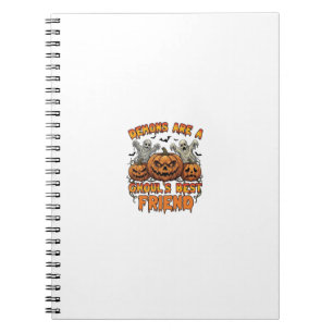 Demons Are Ghouls Friend Pumpkins Mummy Ghost Bats Notebook