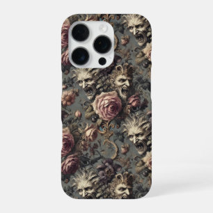 Demons of Delinquency – Gothic Floral Design iPhone 16 Pro Case