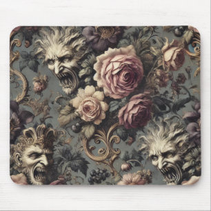 Demons of Delinquency – Gothic Floral Design Mouse Pad