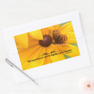 Demosthenes Inspirational Quote "Opportunities" Rectangular Sticker