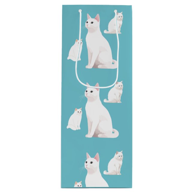 Demure Cats Wine Gift Bag (Front)