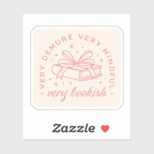 Demure cutesy bookish bow pink aesthetic