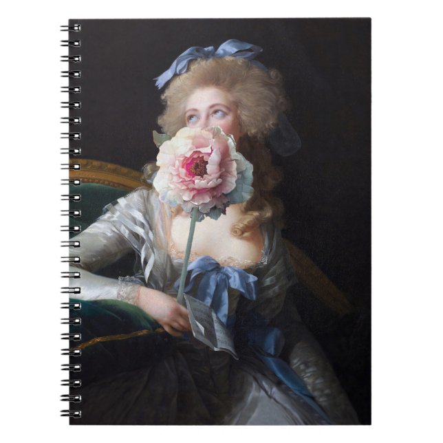 Demure with Pink Peony Notebook (Front)