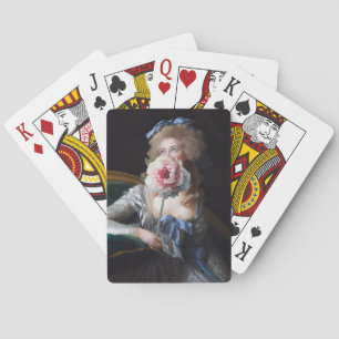 Demure with Pink Peony Playing Cards