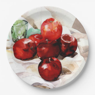 Demuth - Apples and Green Glass Paper Plate
