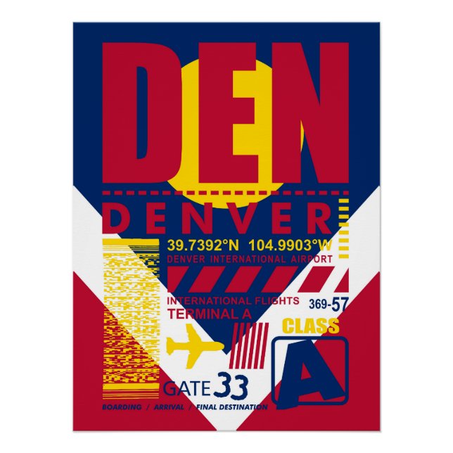 DEN Denver Airport Poster (Front)