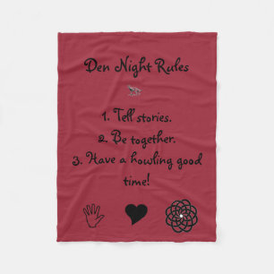 Den Night Rules Blanket