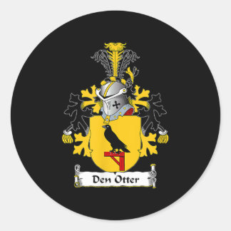 Den Otter Coat of Arms - Family Crest Classic Round Sticker