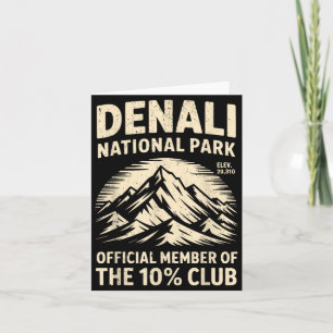 Denali 10 Percent Club Alaska National Park Hiking Card