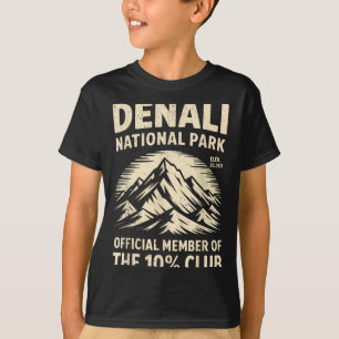 Denali 10 Percent Club Alaska National Park Hiking T-Shirt