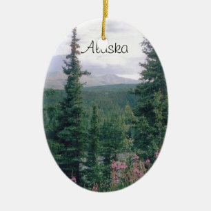 Denali, Alaska Ceramic Tree Decoration