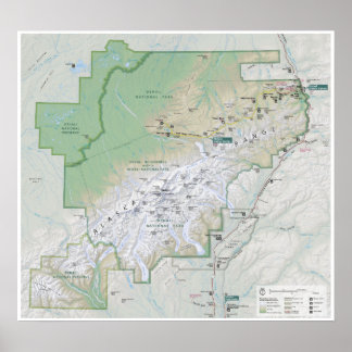 Denali (Alaska) map poster