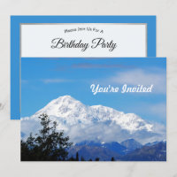 Denali Alaska Mountain Snow Photo Birthday