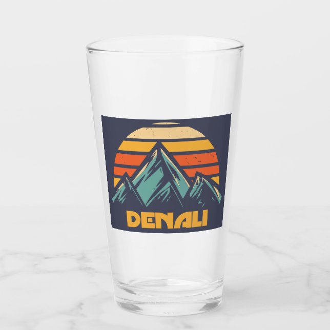 Denali Alaska Retro Turquoise Glass (Front)