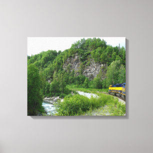 Denali Express Alaska Train Vacation Photography Canvas Print