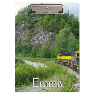 Denali Express Alaska Train Vacation Photography Clipboard