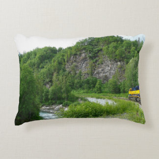 Denali Express Alaska Train Vacation Photography Decorative Cushion