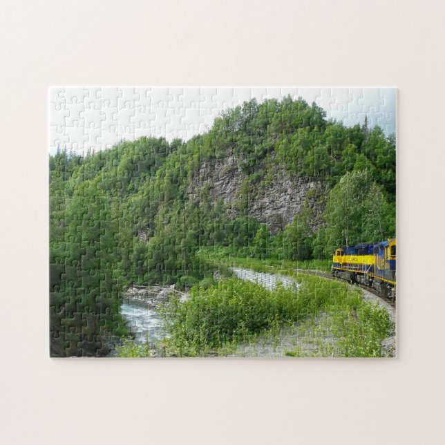 Denali Express Alaska Train Vacation Photography Jigsaw Puzzle (Horizontal)