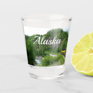 Denali Express Alaska Train Vacation Photography Shot Glass