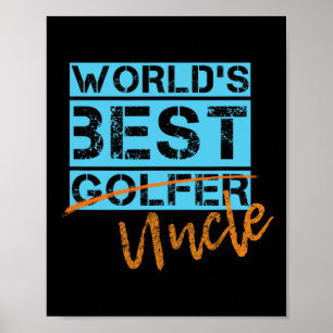 Denali Golf Tees Men's Funny Uncle Golf  Poster