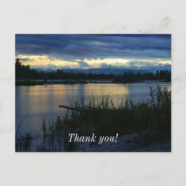 Denali Midnight Sunset Postcard (Front)