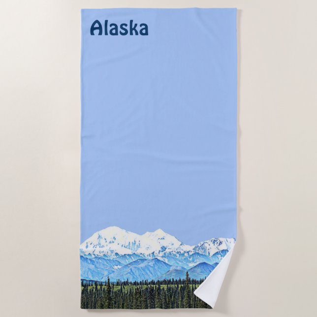 Denali (Mt. McKinley) Beach Towel (Front)