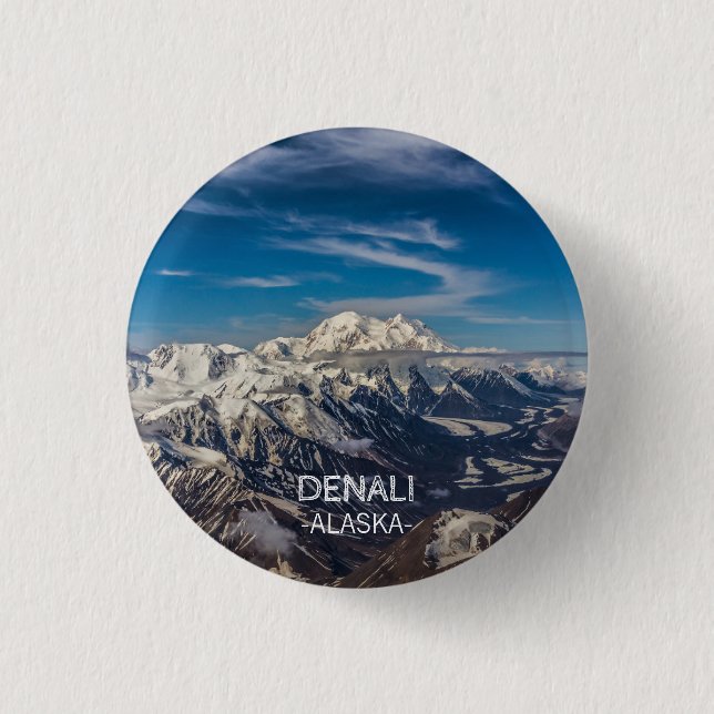Denali National Park Alaska bucket list collector 3 Cm Round Badge (Front)