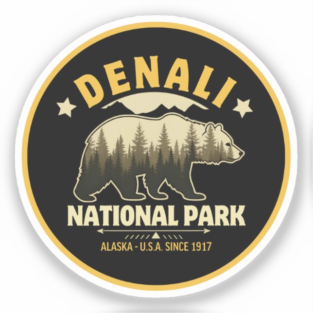Denali National Park Alaska Forest Landscape (Front)