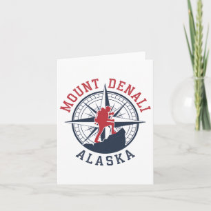 Denali National Park Alaska Hiking Camping Travel  Card