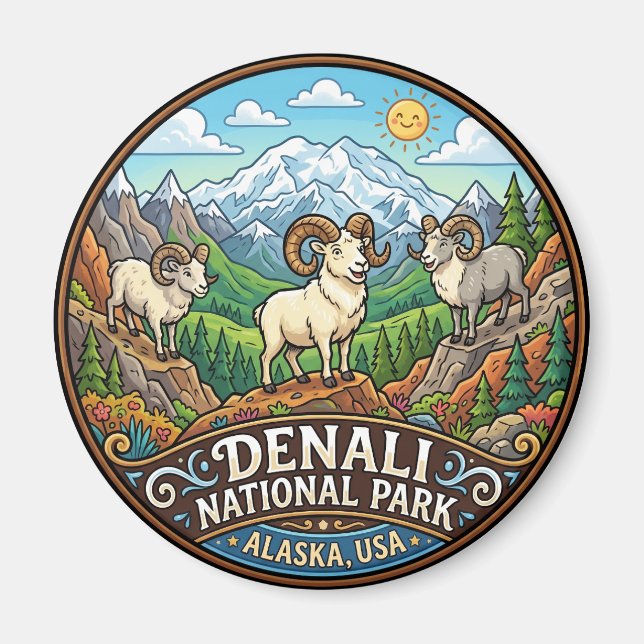 Denali National Park Alaska Magnet (Front)