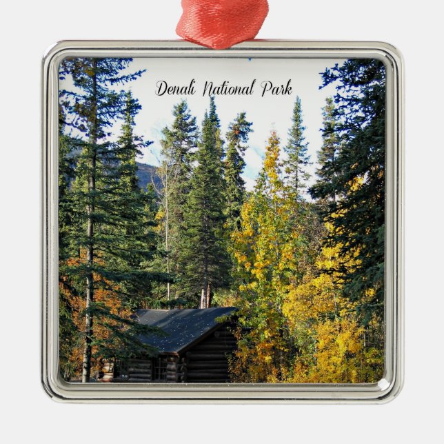 Denali National Park, Alaska Metal Tree Decoration (Front)