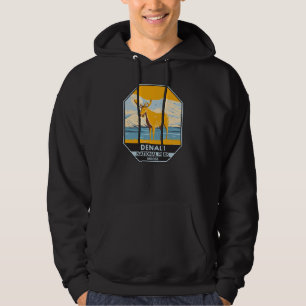 Denali National Park Alaska Moose Vintage Hoodie