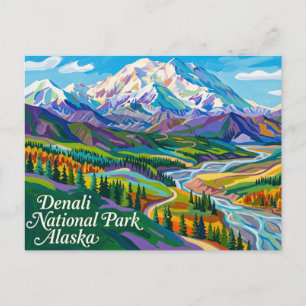 Denali National Park Alaska Postcard