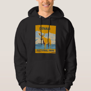 Denali National Park and Preserve Alaska Elk Souve Hoodie