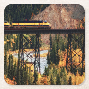 Denali National Park and Preserve USA Alaska Square Paper Coaster