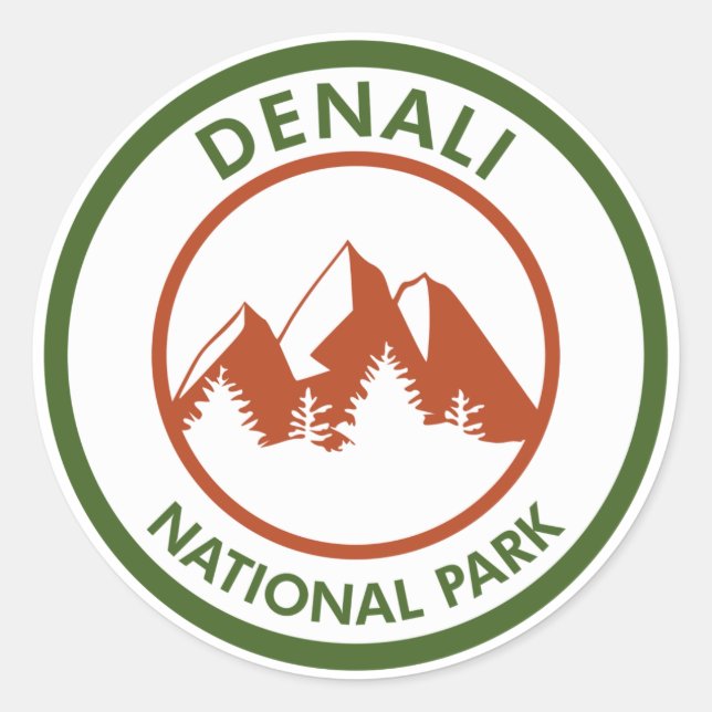 Denali National Park Classic Round Sticker (Front)