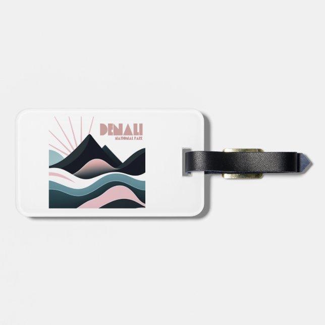 Denali National Park Coloured Hills Luggage Tag (Back Horizontal)