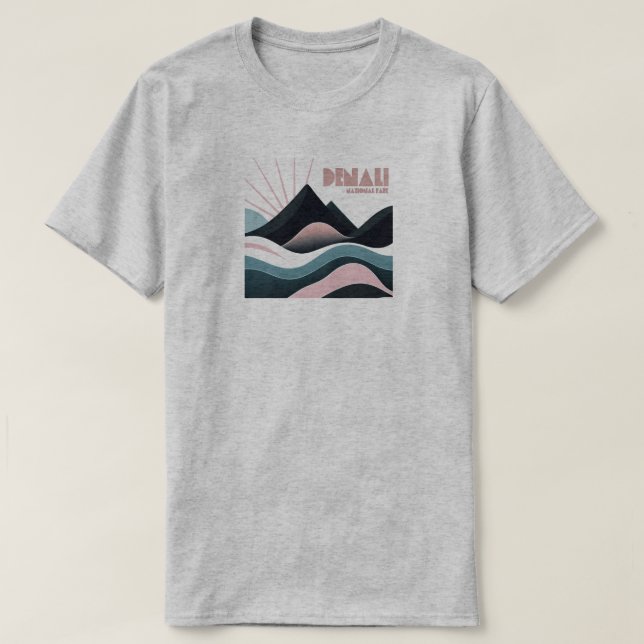 Denali National Park Coloured Hills T-Shirt (Design Front)