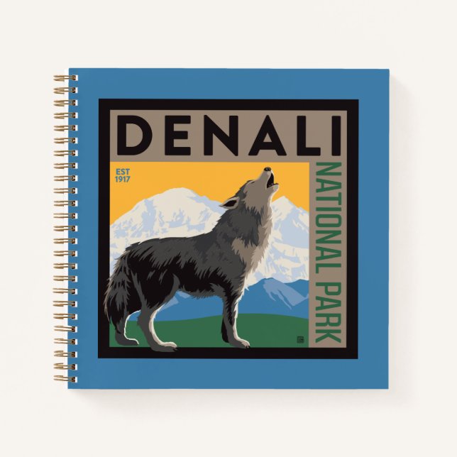 Denali National Park | Howling Wolf Notebook (Front)