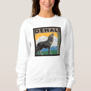 Denali National Park   Howling Wolf Sweatshirt