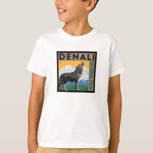 Denali National Park   Howling Wolf T-Shirt