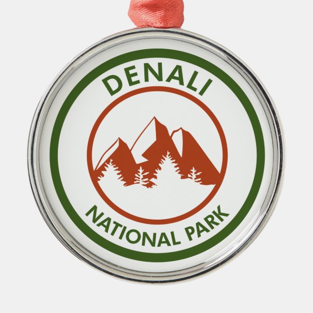 Denali National Park Metal Tree Decoration (Front)
