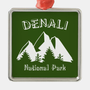 Denali National Park Metal Tree Decoration
