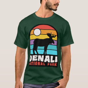 Denali National Park Moose Badge T-Shirt