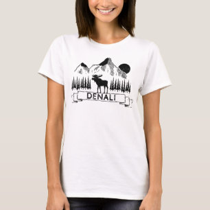 Denali National Park Mountain Moose Denali Alaska T-Shirt