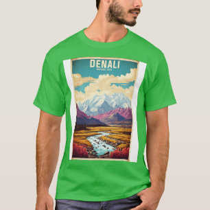 Denali National Park National Park USA Vintage Tra T-Shirt